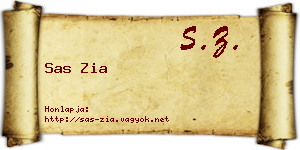 Sas Zia névjegykártya